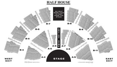 Celebrity theatre seating chart Seat 1 of each row and section is closest to center stage